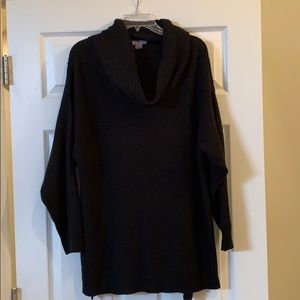 Cute black Cowl neck tunic sweater
